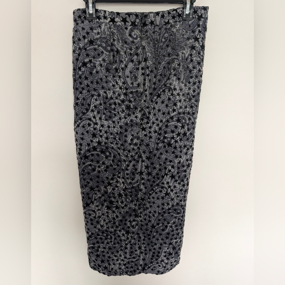 Zadig & Voltaire Jamelia Burnout Stars Skirt Fairy Designer Whimsigoth Size 38 - Picture 5 of 13